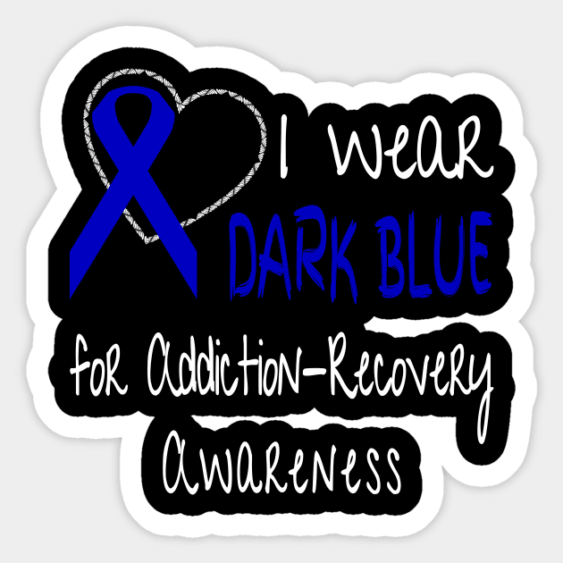 I Wear Dark Blue For Addiction-Recovery Awareness product Sticker by nikkidawn74